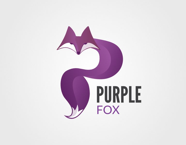 Purple Fox Logo Design