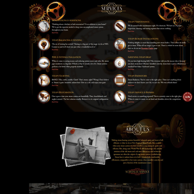 Website for NewEnglandSteamWorks